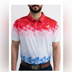 Yatta USA red, white and blue Golf Polo size medium